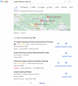 Google Map Listings